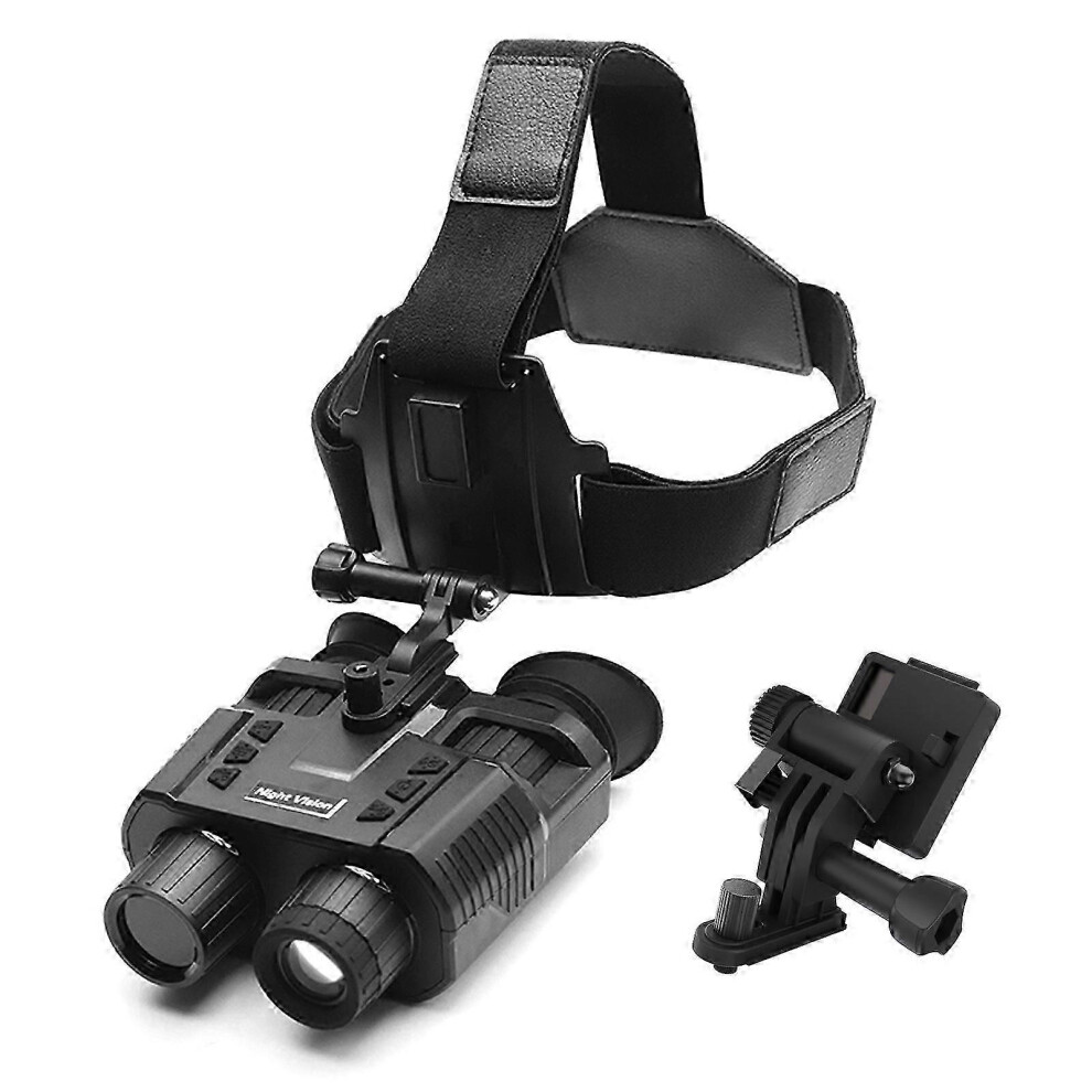 1080P Night Vision Goggles 8X Digital Zoom Infrared Hands Free Head Mounted Night Vision Binoculars with 3D Display 250M Night Range
