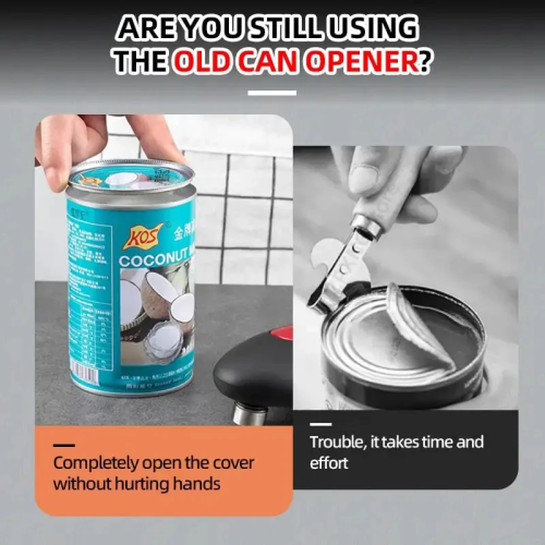 (black) Electric Can Opener Automatic Jar Open Machine Tou 2