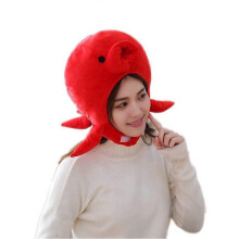 (Octopus) Cute Frog Animal Plush Earflap Ear Warmer Props