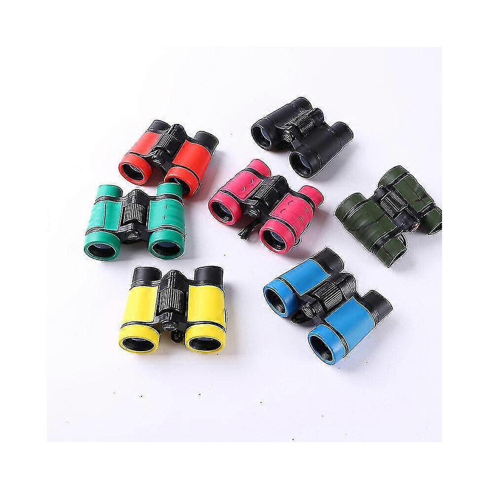 (Pink) Telescope Rubber 4X30 Plastic Children Binoculars Pocket Size Telescope Maginification Compatible Pink