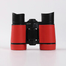 (Red) Telescope Rubber 4x30 Plastic Children Binoculars Pocket Size Telescope Maginification Compatible