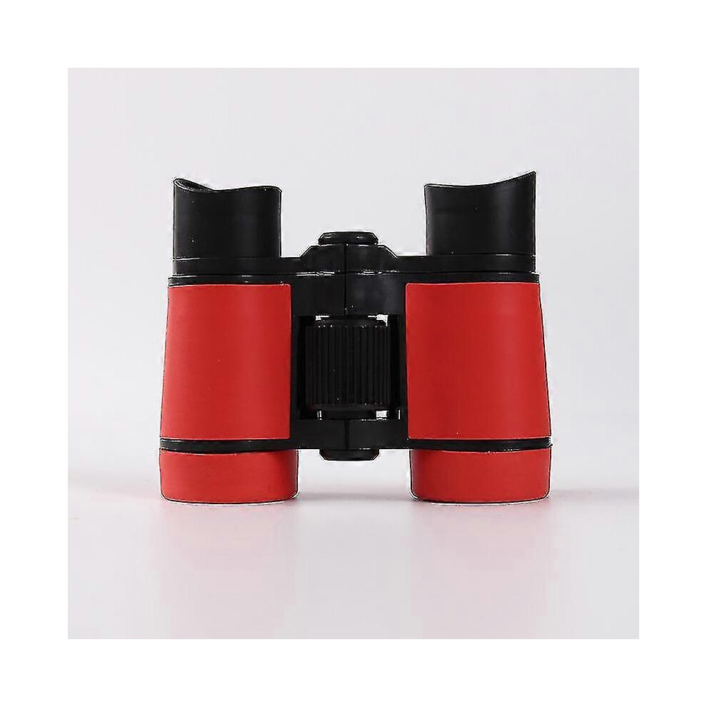 (Red) Telescope Rubber 4X30 Plastic Children Binoculars Pocket Size Telescope Maginification Compatible Red