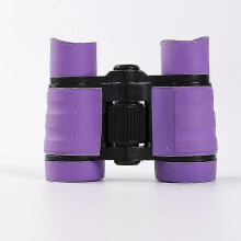 (Purple) Telescope Rubber 4x30 Plastic Children Binoculars Pocket Size Telescope Maginification Compatible