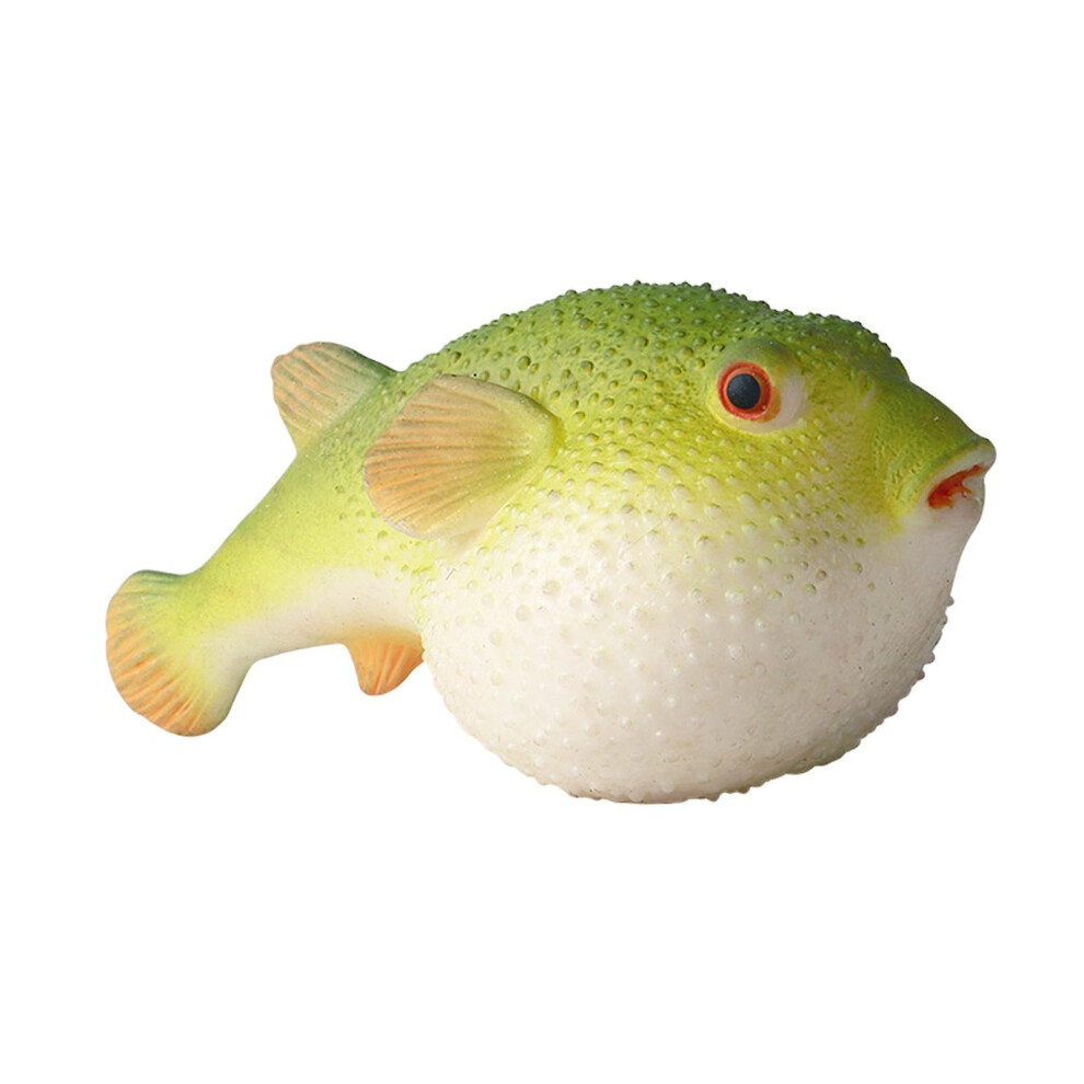 Realistic Sea Animal Pufferfish Figure Model Squeeze Fidget Sensory Toy