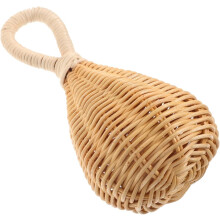 Rotan rammelaar voor baby's Hand rammelaar Educatieve rammelaar Speelgoed Speelgoed Hand Schudden Beige