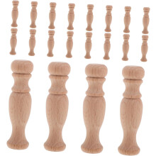 Ambachtelijke houten staven 20 stuks Romeinse pilaarkoppen Prachtig snijwerk voor decoratieve projecten