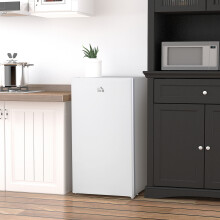 HOMCOM 91L Freestanding Under Counter Fridge White
