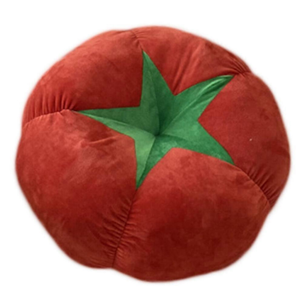 (Red) Simulated Mushroom Plush Dolls Simulation Plant Tomato And Persimmon Pillow Lovely Toys For Home Decor Sleeping Cushion Stuffed Red