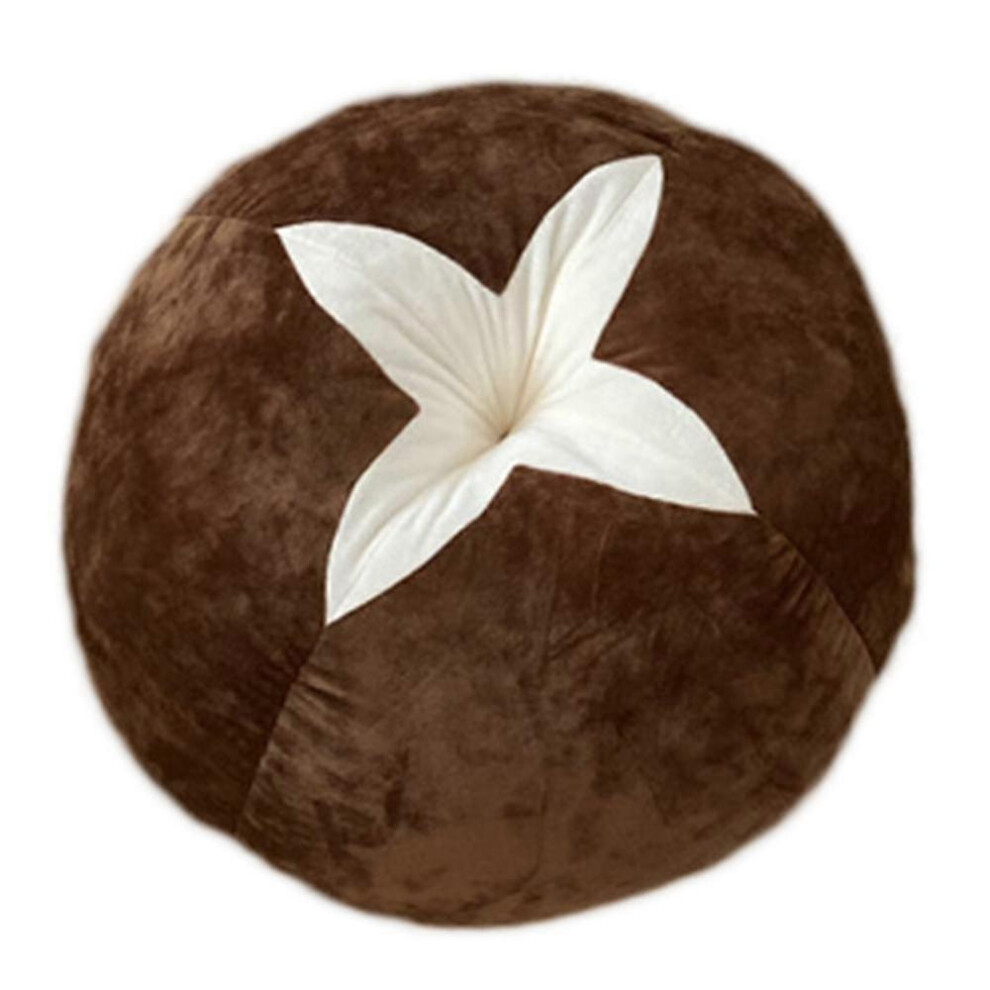 (Brown) Simulated Mushroom Plush Dolls Simulation Plant Tomato And Persimmon Pillow Lovely Toys For Home Decor Sleeping Cushion Stuffed Brown