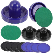 1 set tafel-airhockeybenodigdheden, set met 2 96 mm-duwers, 2 96 mm-duwers, 8 hockeyballen (4 & 4) en 2 zachte doeken
