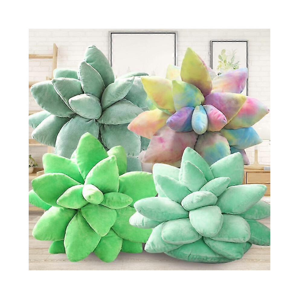 (25cm, grass green) 25/45cm Lifelike Succulent Plants Plush Stuffed Toys Soft Doll Creative Potted Flowers Pillow Chair Cushion For Girls Kids Gift