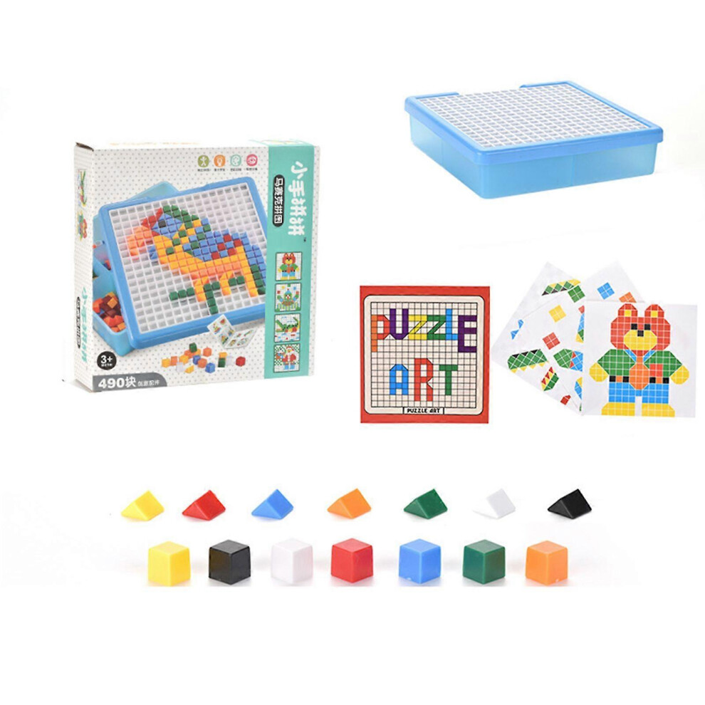 (1) Mosaic Puzzle Kids\' Learning Educational Toys Childhood Development 3D Puzzle Toy Set