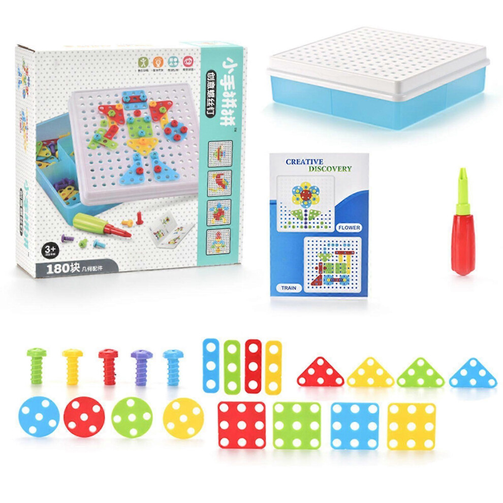 (2) Mosaic Puzzle Kids\' Learning Educational Toys Childhood Development 3D Puzzle Toy Set