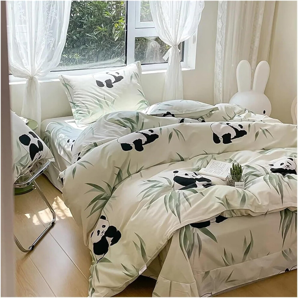 100% Cotton Soft Bedding set Spring Flowers Duvet Cover Farmhouse Botanical Flower Reversible Quilt Cover Bed Sheet 2 Pilloowcase,All Sea...