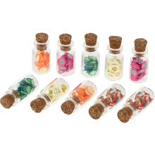 Miniatuur glazen blikfruit voor poppenhuisdecoratie, inclusief banaan, citroenthee, drakenfruit en appel, realistische mini-voedselmodellen