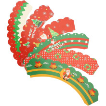 Cupcake Wrapper Kerstcollectie 6 stuks Feestelijke taartversieringen voor feesten