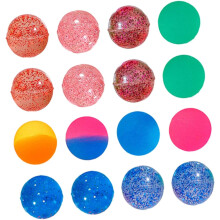 24 stuks kleurrijke 25 mm stuiterballen voor eenvoudige elastische feeststuitballen, leuke feestgunsten en decoraties, gemengde kleuren