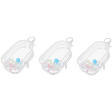 3 sets showtassen, doorzichtige opbergtas, houder voor poppen, draagbare poppentas, poppencontainer, mini-poppenhangtas