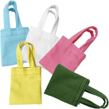 1:6 Poppenhuis Decoratieve Mini Canvas Tas 5 stuks Verschillende Kleuren voor Poppenhuis Miniatuurmeubels