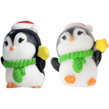 2 stuks micro landschap pinguïn ornamenten pinguïn figuren dieren decoratie bureaublad pinguïn decoratie