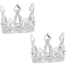 2 stuks prachtige taartdecoraties, bruidstaarttopper, prins, muffindecoraties, babyhoofdbanden, feesthoedjes, zilver