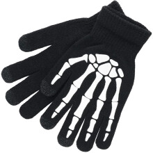 1 paar handschoenen met skeletpatroon, nieuwigheid, licht in het donker, Halloween-handschoenen, handschoenen voor nachtelijk fietsen
