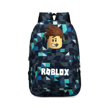 Sac à dos Roblox Grille bleue - sac d'école décontracté, unisexe, grande capacité, bretelles rembourrées
