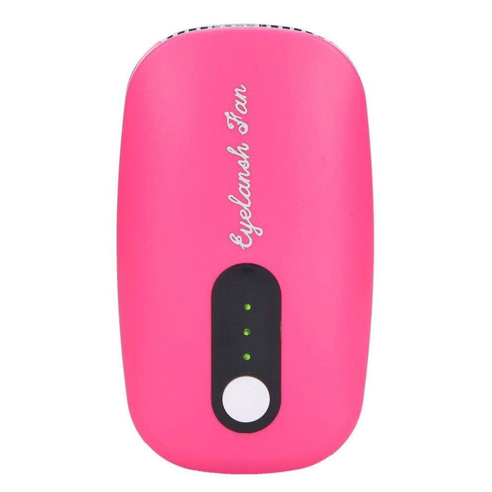 (rose red) Eyelash Mini Blow Dryer Fan Usb Rechargeable Grafting Eyelashes Extension Glue Dryer Fanrose Red