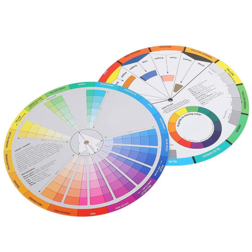 2pcs Tattoo Color Wheel Pigment Color Wheel Mixing Guide Tattoo Accessory