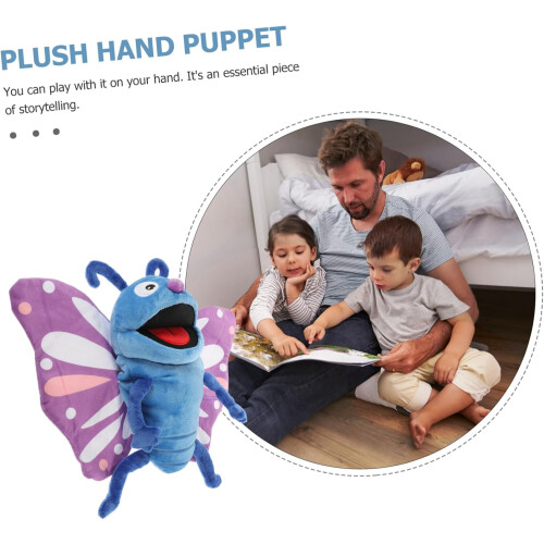 Pluchen vlinder handpop Gevulde vlinderpop Interactieve vlinder handpop 1