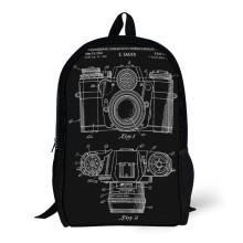 Sacs à dos Appareil photo Vintage Patent Blueprint 1962 Sac d'école 17 pouces