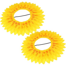 2 stuks Zonnebloem Hoofdbedekking Rekwisieten Bloem Kostuum Pet en Jurk Kleuterschool Bloem Halloween Kostuum Zonnebloem Ballon