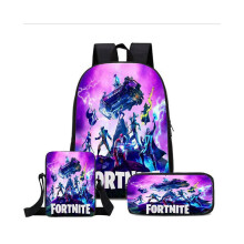 (#6) Fortnite Game School Bag Sac à dos Sac à déjeuner Trousse à crayons 3PCS