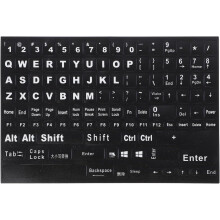 Universele Engelse toetsenbordstickers, zwart pvc, slijtvaste letterstickers voor laptop en desktop, eenvoudig aan te brengen en te verwijderen