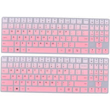 2 stuks roze siliconen toetsenbordbeschermer in kleurverloop voor laptop R720 stofdichte toetsenbordfolie compatibele laptoptoetsenbordhoes