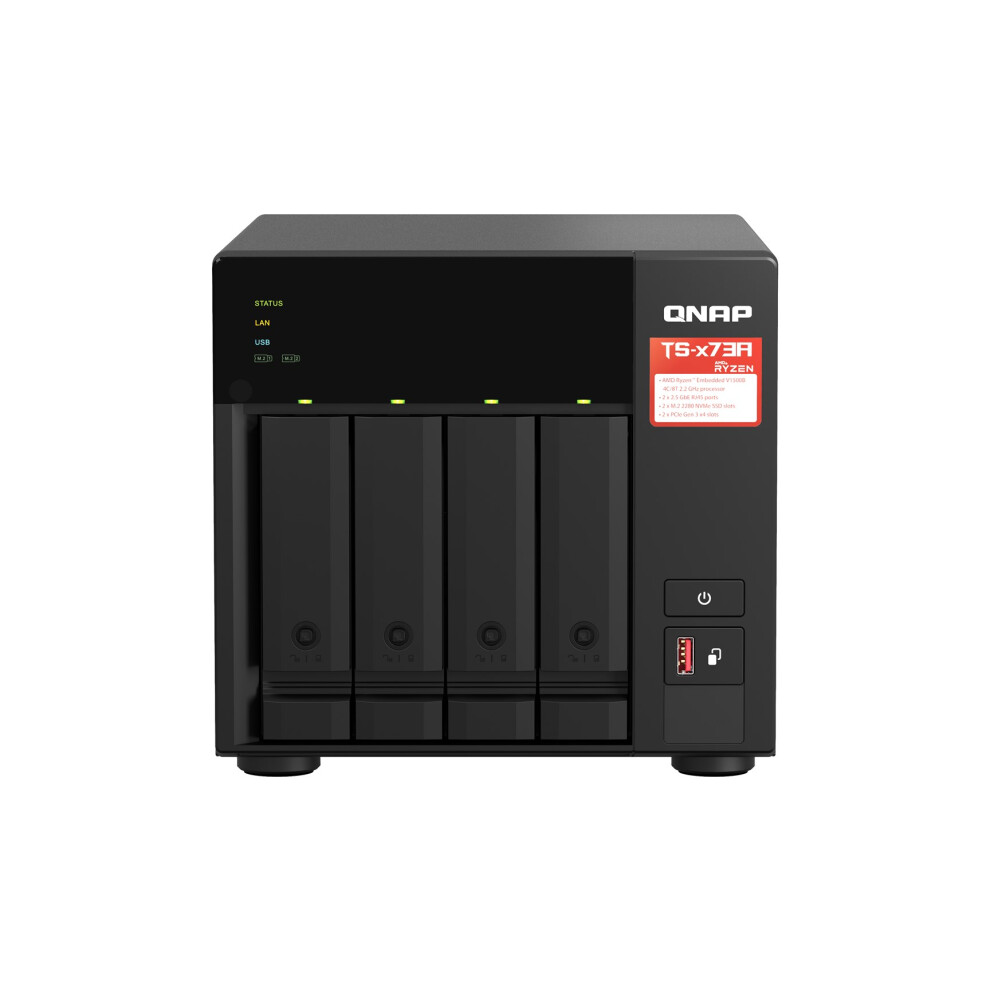 QNAP TS-473A-8G NAS-Server mit 4 Einschüben, V1500B, 8 GB RAM, 2,5 GbE - Bild 9