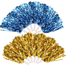 Cheerleading Pom Ball-accessoires voor sportevenementen: 3 paar felgouden blauwe pompons
