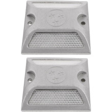 Gegoten aluminium spikes 2-pack reflecterende opritmarkeringen buiten trottoirveiligheidsborden oranje reflecterende polsband