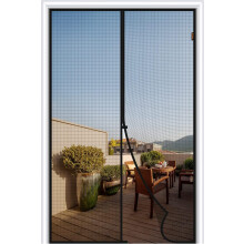 (Fit Door Size 35 x 80 Inch, Black) Magnetic Screen Door,Screen Door Mesh,Keep Bugs Out, Easy Install Works with Front Doors