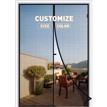 (Custom Your Size, Black) Magnetic Screen Door,Screen Door Mesh,Keep Bugs Out, Easy Install Works with Front Doors