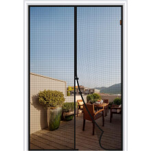 (Fit Door Size 34 x 82 Inch, Black) Magnetic Screen Door,Screen Door Mesh,Keep Bugs Out, Easy Install Works with Front Doors