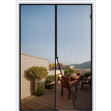 (Fit Door Size 48 x 80 Inch, Black) Magnetic Screen Door,Screen Door Mesh,Keep Bugs Out, Easy Install Works with Front Doors