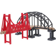 Kunststof treinbrug accessoire Houten treinspoorbrug Pier Educatief speelgoed voor jongens en meisjes