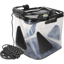 Praktische wateremmer voor buiten, opvouwbaar, visemmer, stevige handgrepen, draagbare kampeeremmer, opbergdoos voor vissen
