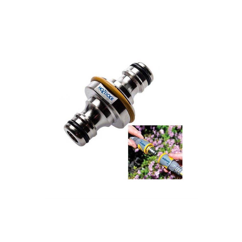 Hozelock 2044 Pro Metal Double Ended Male Garden Hose Pipe End Connector