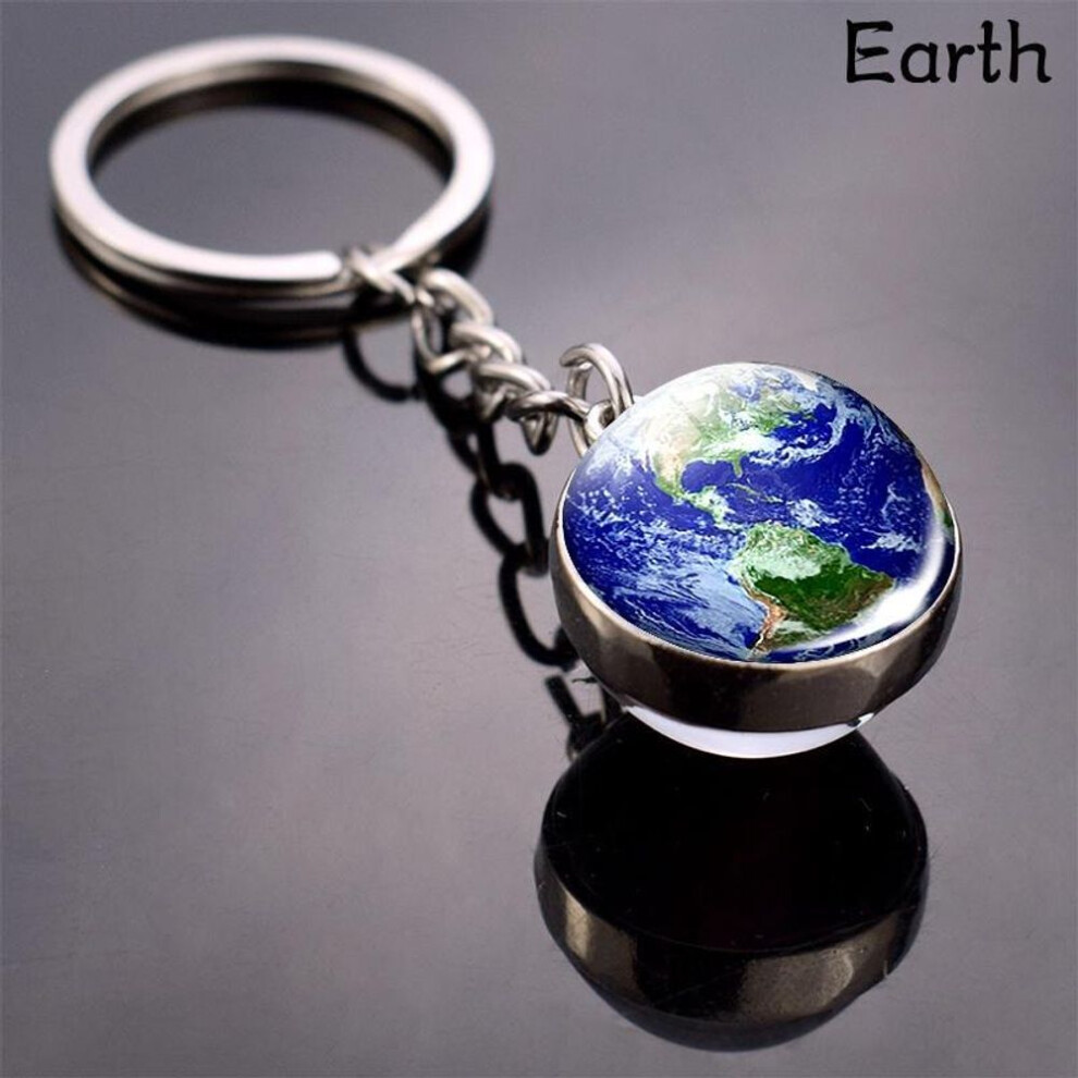 (Other) Luminous Planet Star Keychain Solar System Galaxy Keyring Nebula Space Universe Pendant
