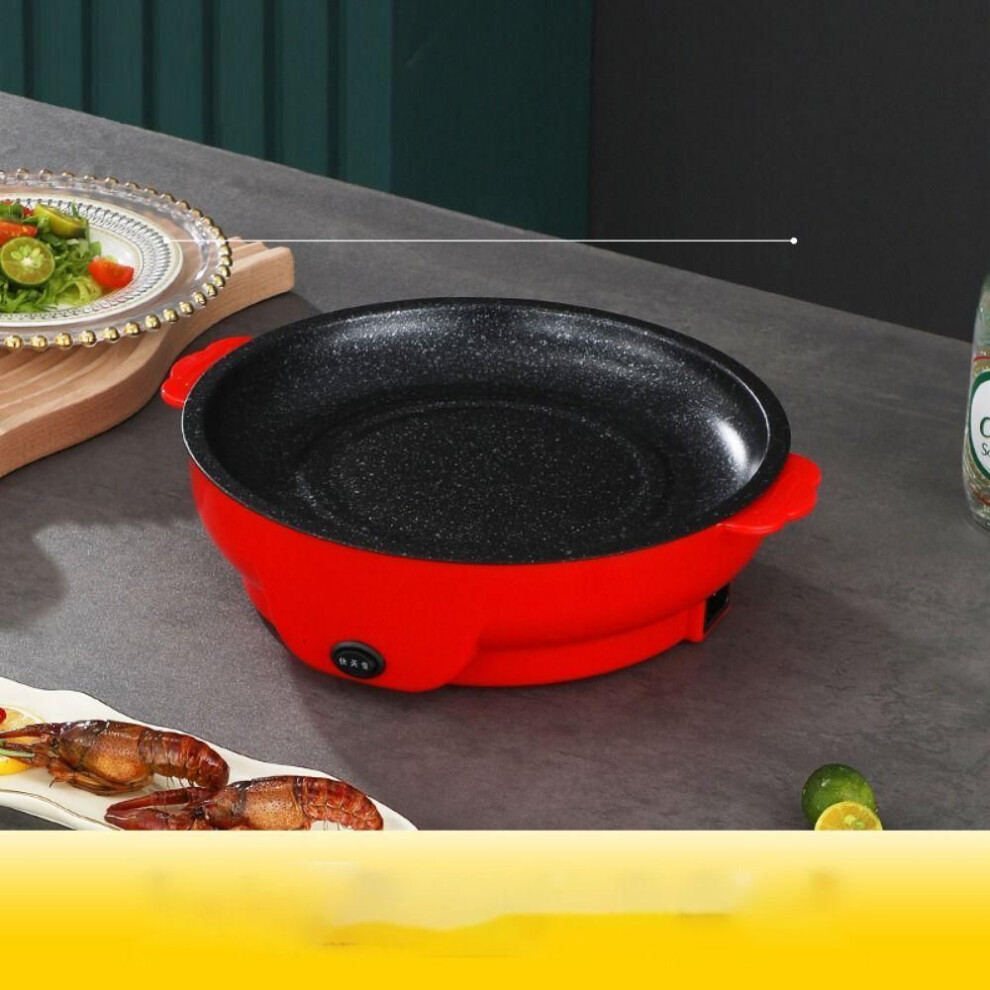 (red, 26cm) Small Pot Large Firepower Multi-functional Baking Tray Electric Grill Frying Pan Electric Cooker