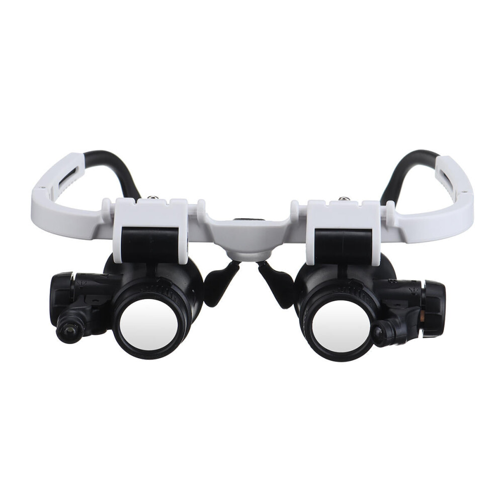Greenzech Headband Head-Mounted Repair Led Lamp Magnifying Glass Magnifier Loupe Unisex Light