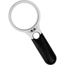 3X/45X Handheld Magnifier Jewelry Loupe with LED Bulbs for Reading and Crafts