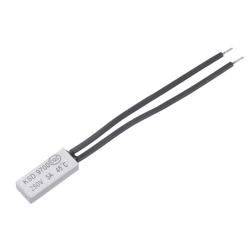 10pcs Normal Open KSD9700 250V 5A 45 Plastic Thermostatic Temperature Sensor Switch NO 2